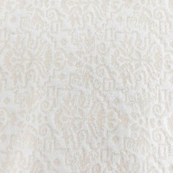 J Crew Jacquard Back Zip Short Sleeve Shirt Top Womens S Beige - Picture 5 of 5